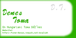 denes toma business card